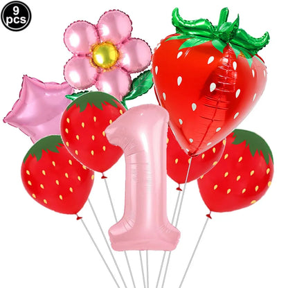 Ballons anniversaire | Thème Fraise