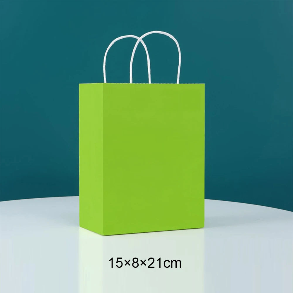 Sac en Papier Cadeau Coloré avec Poignées | Lot de 10, 20 ou 30