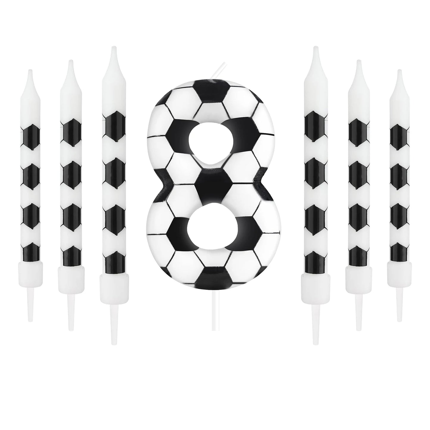 7pcs Birthday Candles Soccer Sport-Theme Birthday Party Decorations, Birthday Cake Candles for Boys Girls Kids Party Supplies