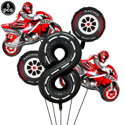 Ballon pour anniversaire | Kit Moto 5 Pièces