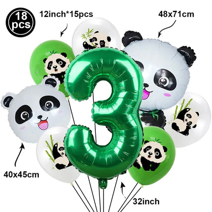 Ballon d'anniversaire | Panda 18 pièces