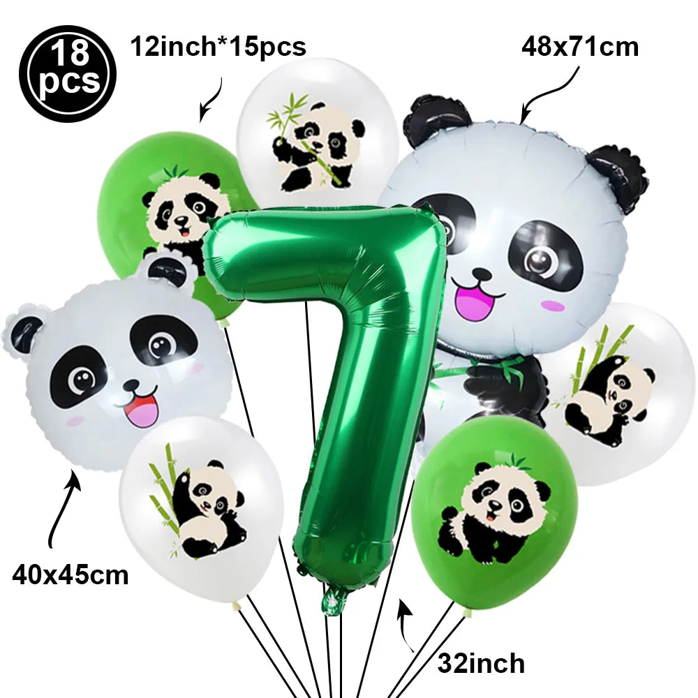 Ballon d'anniversaire | Panda 18 pièces