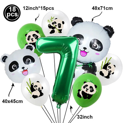 Ballon d'anniversaire | Panda 18 pièces