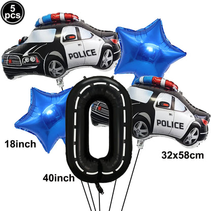 Ballon d anniversaire | Police | 5 pièces
