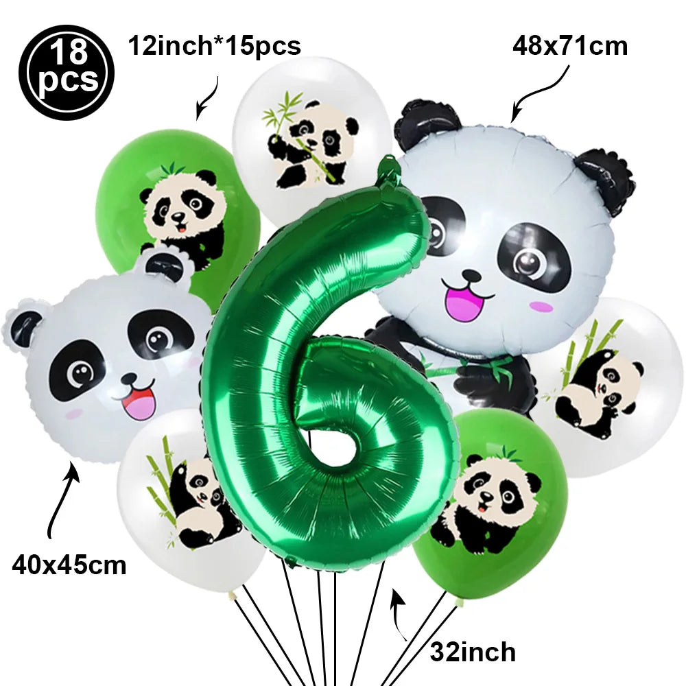 Ballon d'anniversaire | Panda 18 pièces