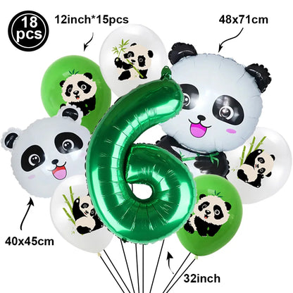 Ballon d'anniversaire | Panda 18 pièces