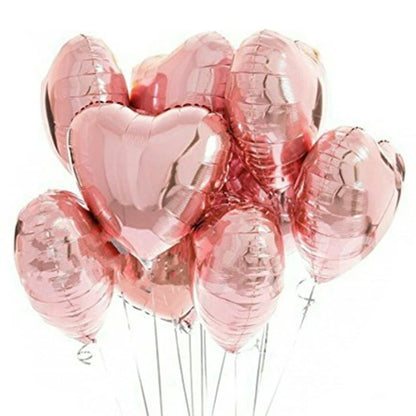18inch Heart-shaped Foil Balloons Rose Gold Red Pink Cream Love Heart Balloon Anniversary Birthday Party Wedding Decorations