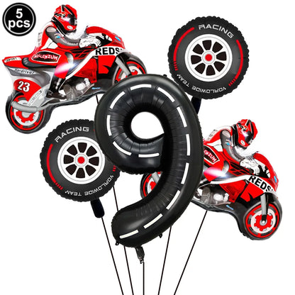 Ballon pour anniversaire | Kit Moto 5 Pièces