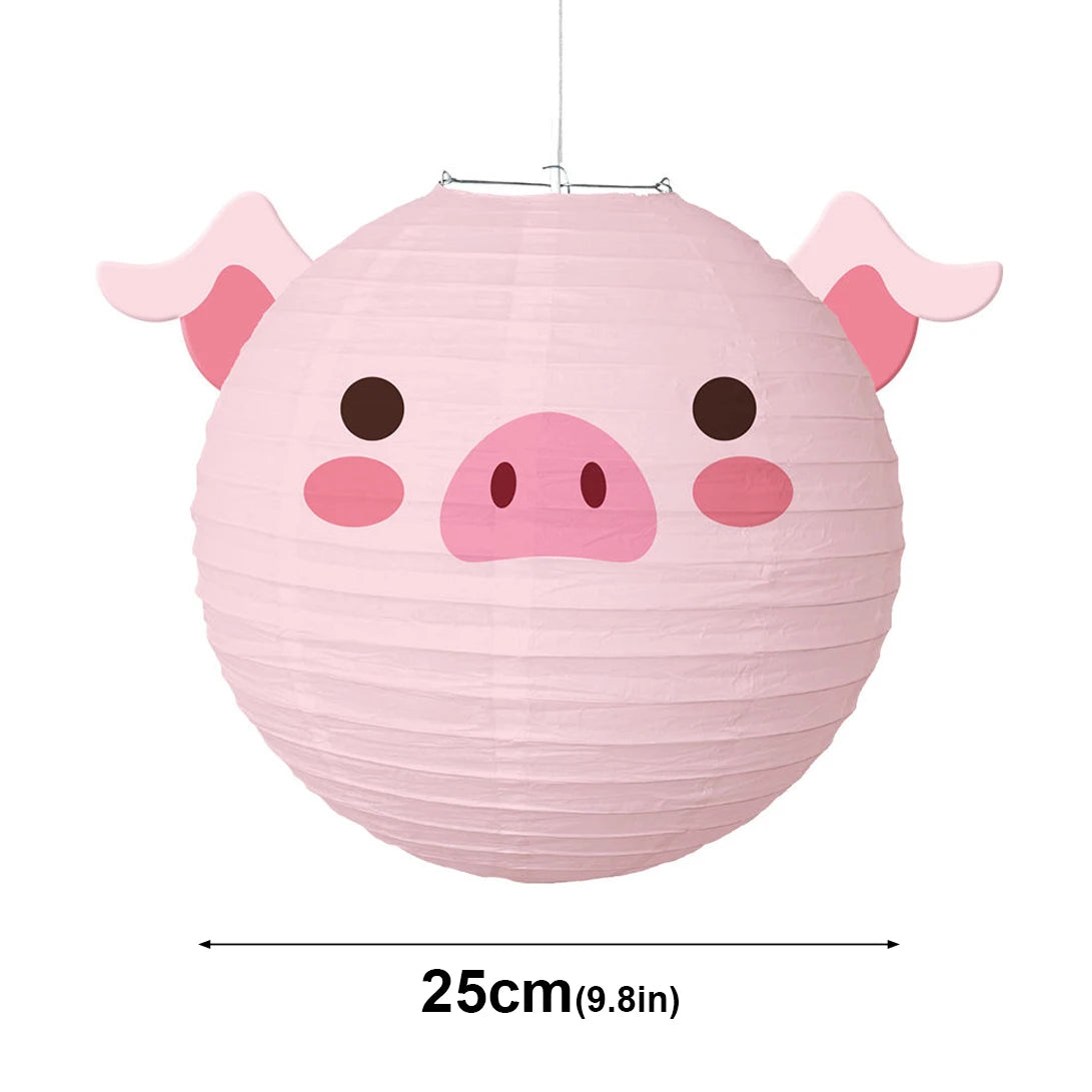 1pcs/25cm Cartoon Animal Paper Lantern Ball Lanterns Wholesale Kindergarten Handmade DIY Shop Decoration Birthday Ornaments