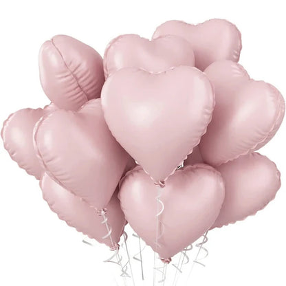 18inch Heart-shaped Foil Balloons Rose Gold Red Pink Cream Love Heart Balloon Anniversary Birthday Party Wedding Decorations