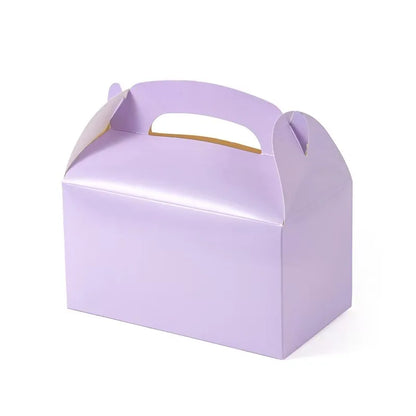 10/30/50PCS Handle Treat Box Biscuit Baking Paper Candy Cookie Box for Guests Birthday Party Pink Goodies Bag Packaging Favors