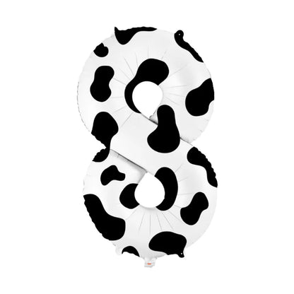 Ballon Chiffre Imprimé Vache 40 Pouces | Décoration Anniversaire