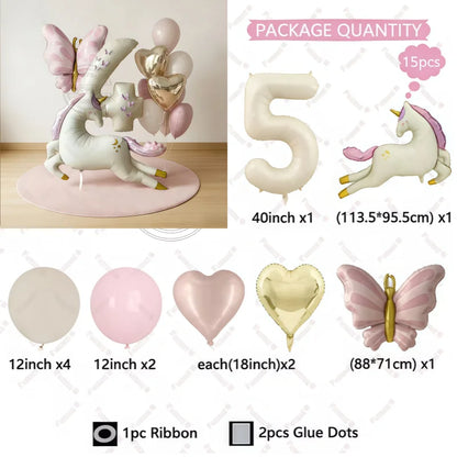 3D Butterfly Aluminum Balloon Forest Princess Style Birthday Party Decoration Dreamy Wedding Decor Children's Event Supplies