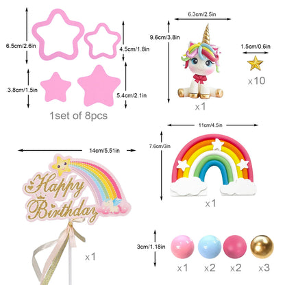 Topper gateau | Licorne Arc-en-ciel