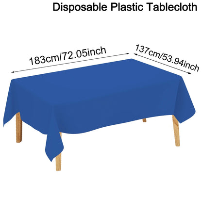 Disposable Solid Color Tablecloth Birthday Party Wedding Christmas Table Cover for Home Kitchen Dining Rectangle Tablecovers