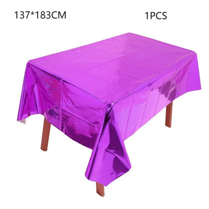 137cm*183cm Rose Gold Sliver Disposable Tablecloth For Birthay Wedding Party Decoration Birthday Partyneeds Home Decor