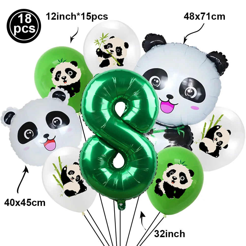 Ballon d'anniversaire | Panda 18 pièces