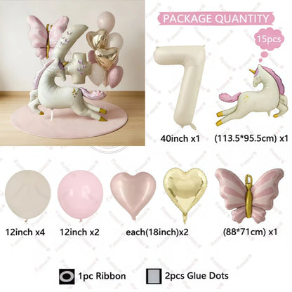 3D Butterfly Aluminum Balloon Forest Princess Style Birthday Party Decoration Dreamy Wedding Decor Children's Event Supplies