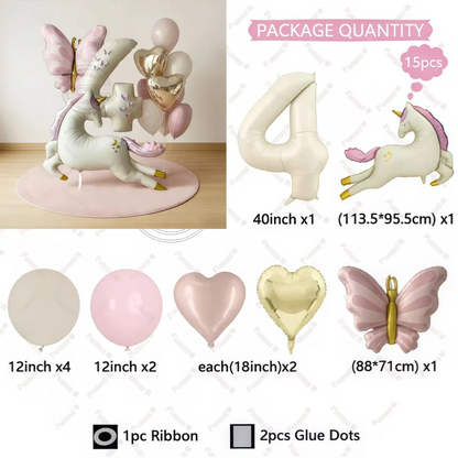 3D Butterfly Aluminum Balloon Forest Princess Style Birthday Party Decoration Dreamy Wedding Decor Children's Event Supplies