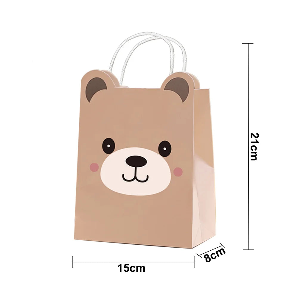 Sac Cadeau en Papier Ours | Lots de 10, 20 ou 30 Pièces