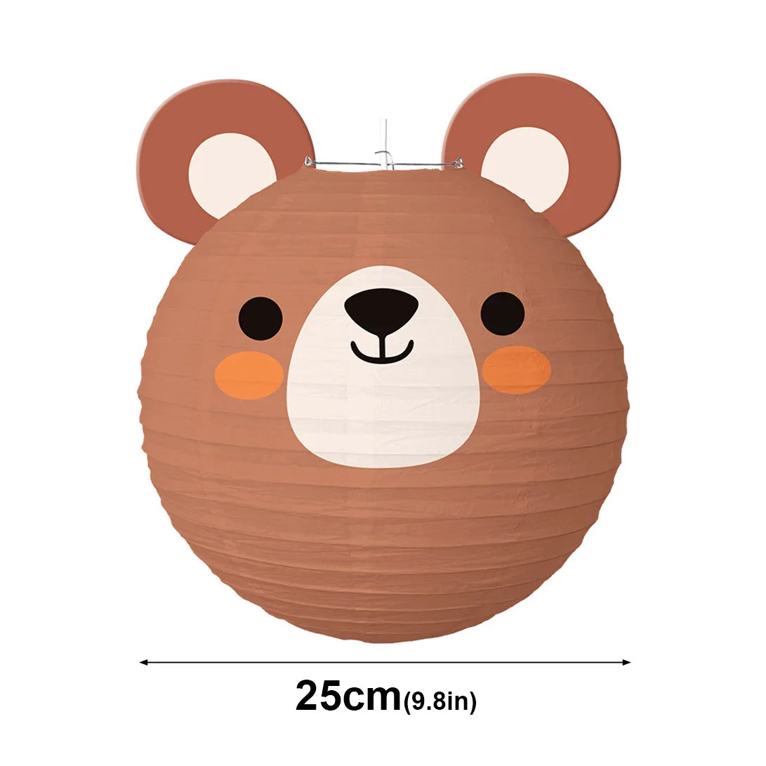 1pcs/25cm Cartoon Animal Paper Lantern Ball Lanterns Wholesale Kindergarten Handmade DIY Shop Decoration Birthday Ornaments