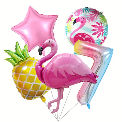 Ballons d anniversaire | Tropicale Flamant Rose