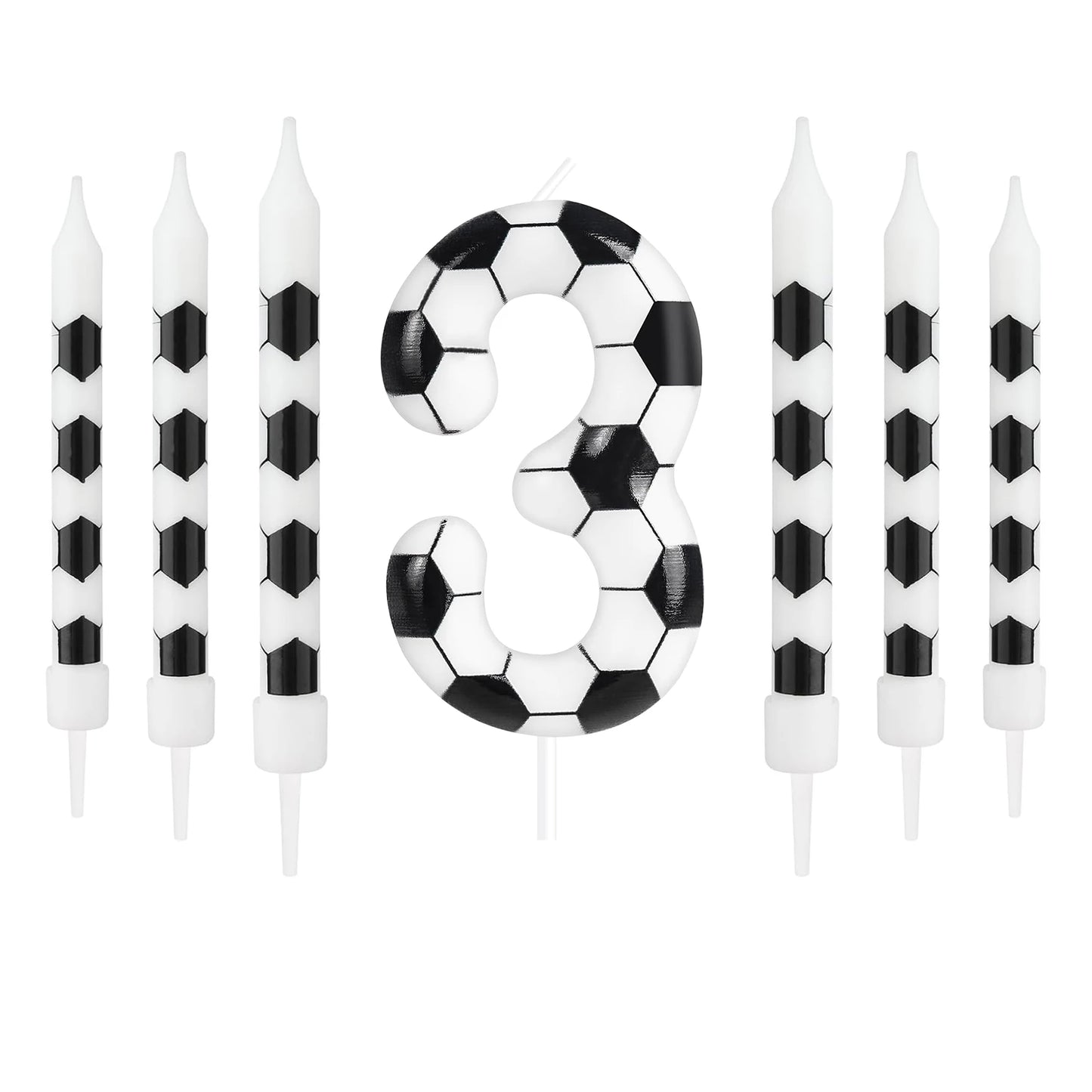 7pcs Birthday Candles Soccer Sport-Theme Birthday Party Decorations, Birthday Cake Candles for Boys Girls Kids Party Supplies