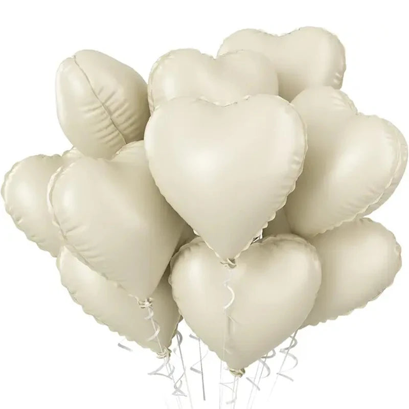 18inch Heart-shaped Foil Balloons Rose Gold Red Pink Cream Love Heart Balloon Anniversary Birthday Party Wedding Decorations