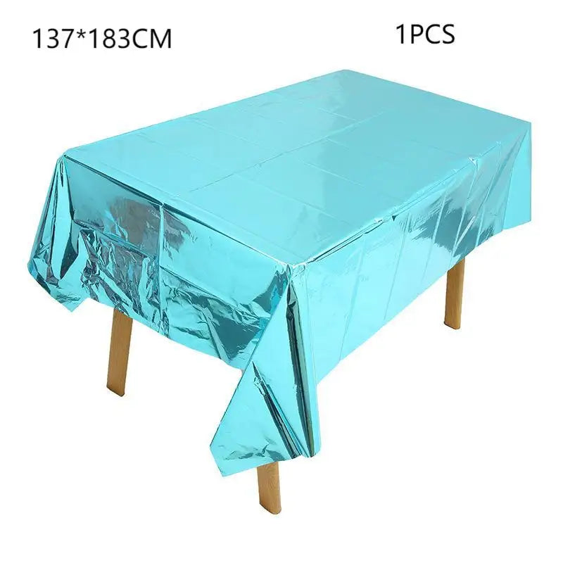 137cm*183cm Rose Gold Sliver Disposable Tablecloth For Birthay Wedding Party Decoration Birthday Partyneeds Home Decor