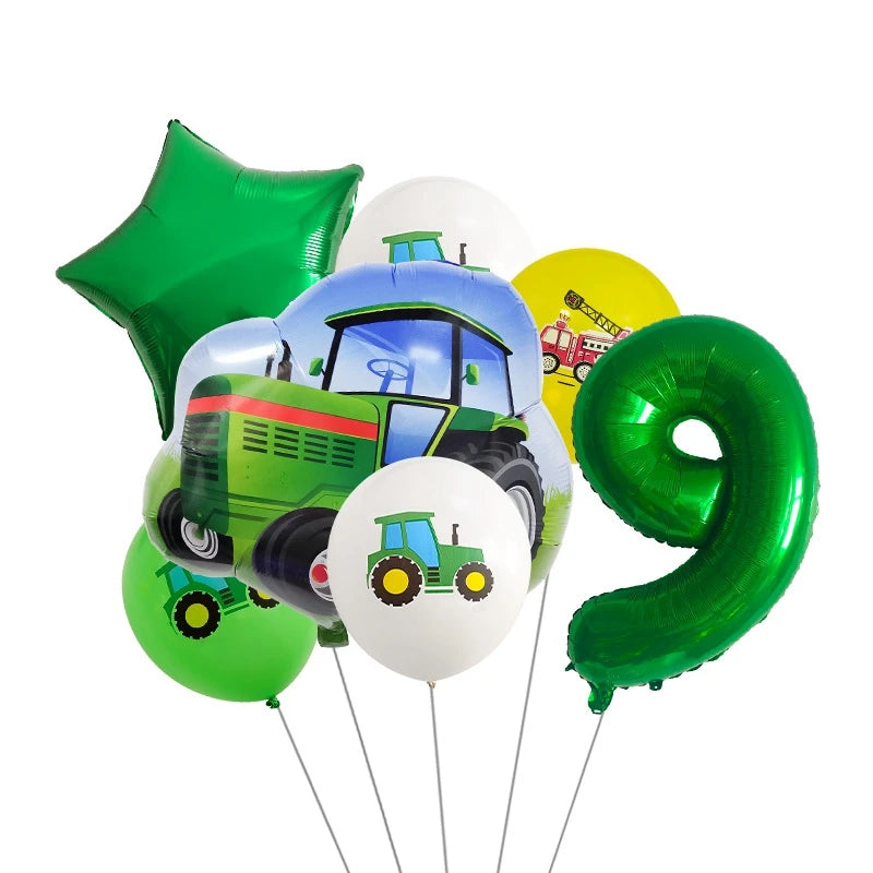Ballon deco anniversaire | Tracteur | 7 pièces