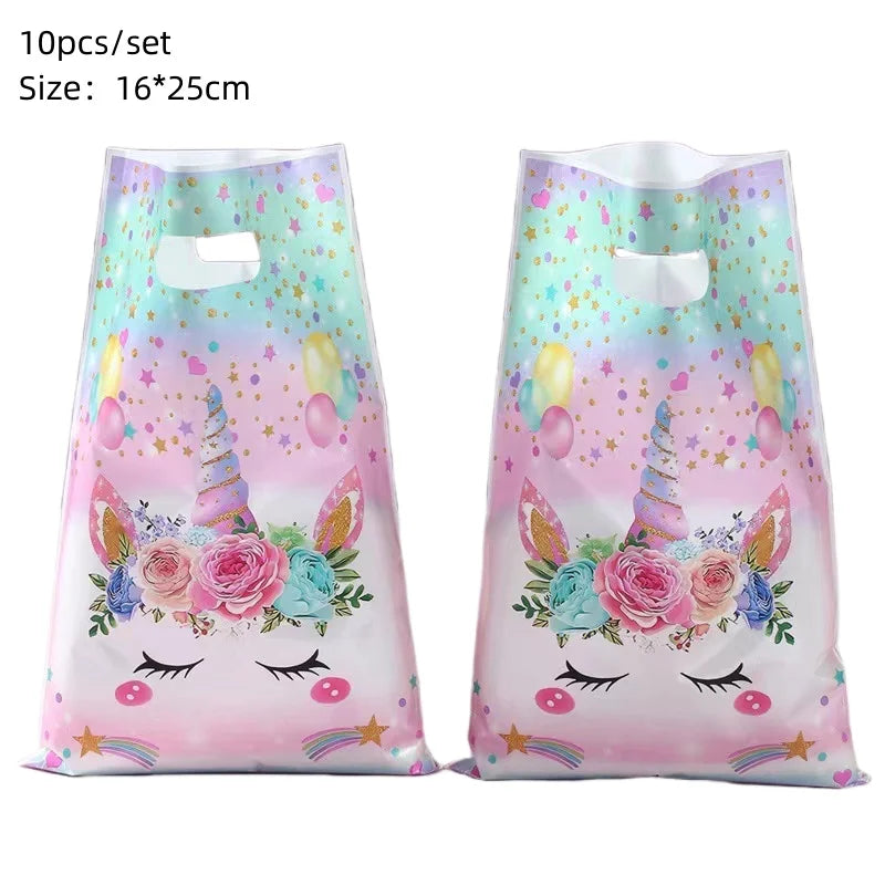 Sac cadeau anniversaire licorne | Lot de 10