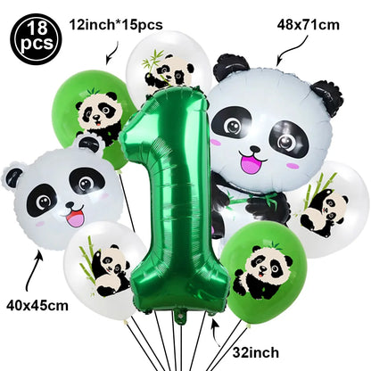 Ballon d'anniversaire | Panda 18 pièces