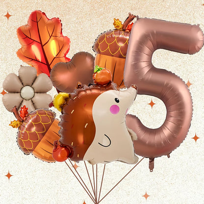 Ballons anniversaire | Hérisson | Lot de 7 pièces