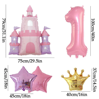 ballon d anniversaire | Château Princesse | 5 pièces