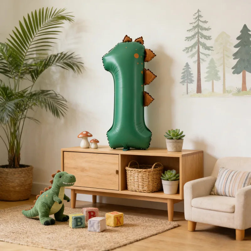 Ballon helium | chiffre motif dinosaure
