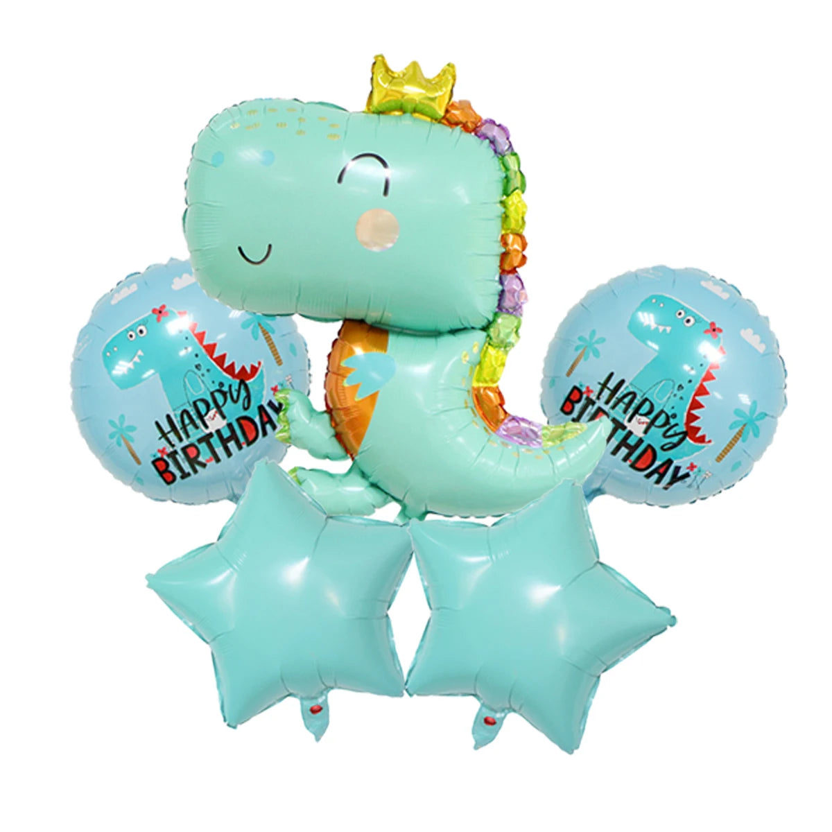 5pcs Dinosaur Foil Balloons Set Birthday Dinosaur Tyrannosaurus Dinosaur Jurassic Period Theme Party Birthday Party Decorations