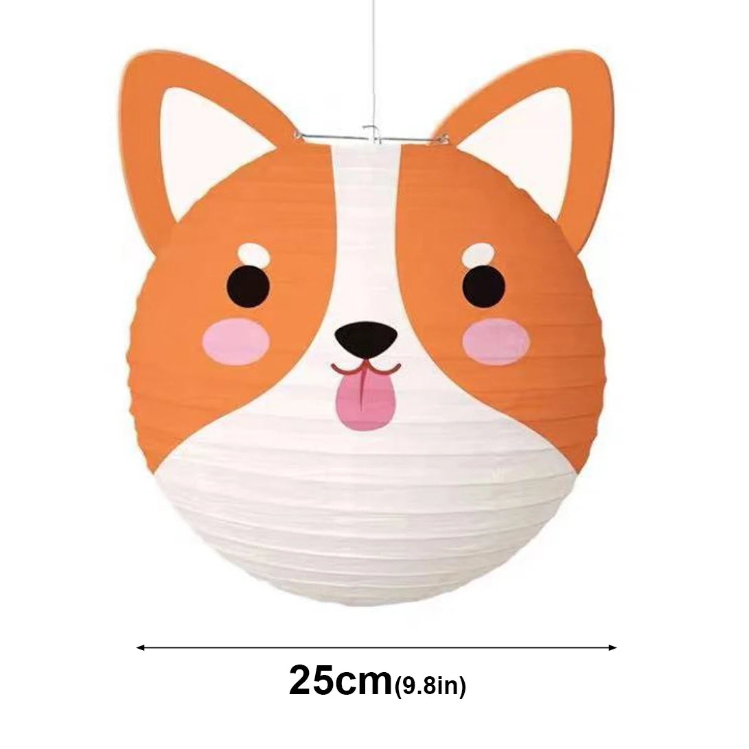 1pcs/25cm Cartoon Animal Paper Lantern Ball Lanterns Wholesale Kindergarten Handmade DIY Shop Decoration Birthday Ornaments