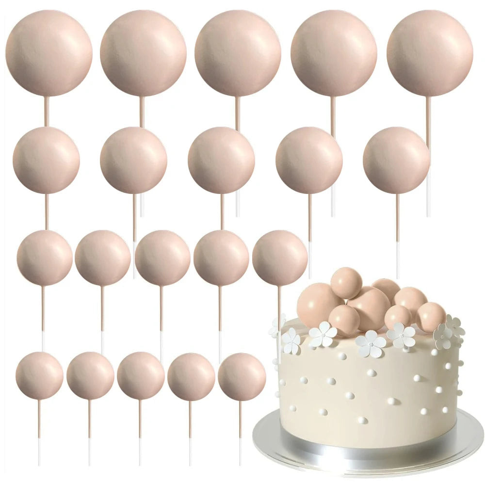 Cake topper | Petits ballons multicolores | lot de 20 pièces