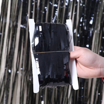 2/3M Party Background Wedding Decoration Foil Fringe Curtain Sequin Bachelorette Photo Backdrop Wall Curtain Birthday BabyShower