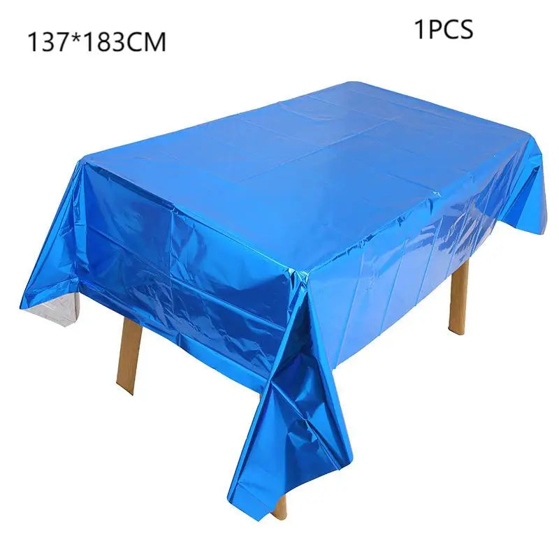 137cm*183cm Rose Gold Sliver Disposable Tablecloth For Birthay Wedding Party Decoration Birthday Partyneeds Home Decor