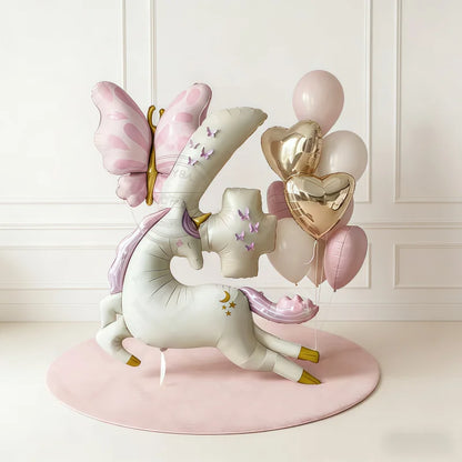 3D Butterfly Aluminum Balloon Forest Princess Style Birthday Party Decoration Dreamy Wedding Decor Children's Event Supplies