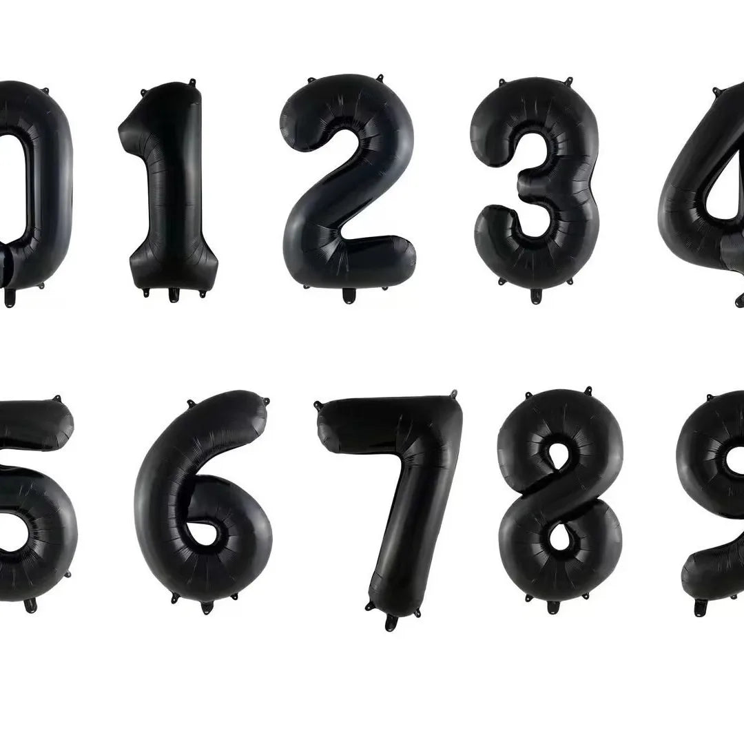 Ballon chiffre | Noir | 32 pouces | 0 à 9