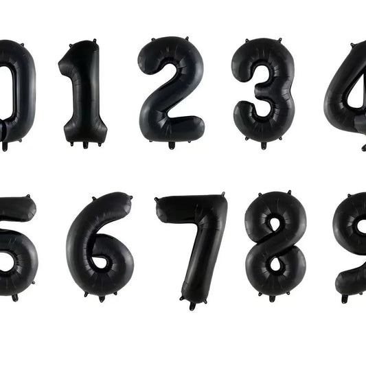 Ballon chiffre | Noir | 32 pouces | 0 à 9