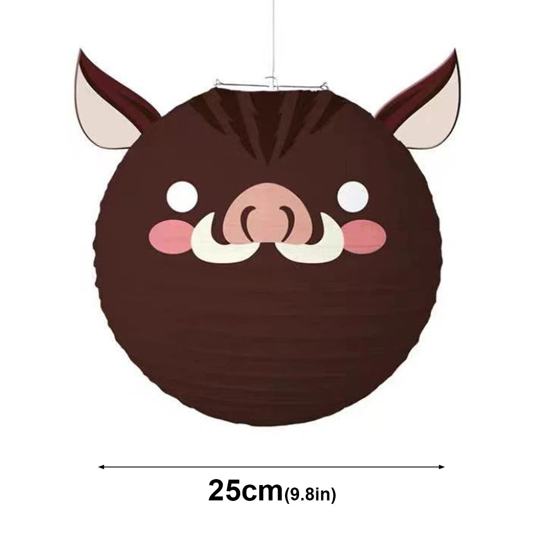 1pcs/25cm Cartoon Animal Paper Lantern Ball Lanterns Wholesale Kindergarten Handmade DIY Shop Decoration Birthday Ornaments
