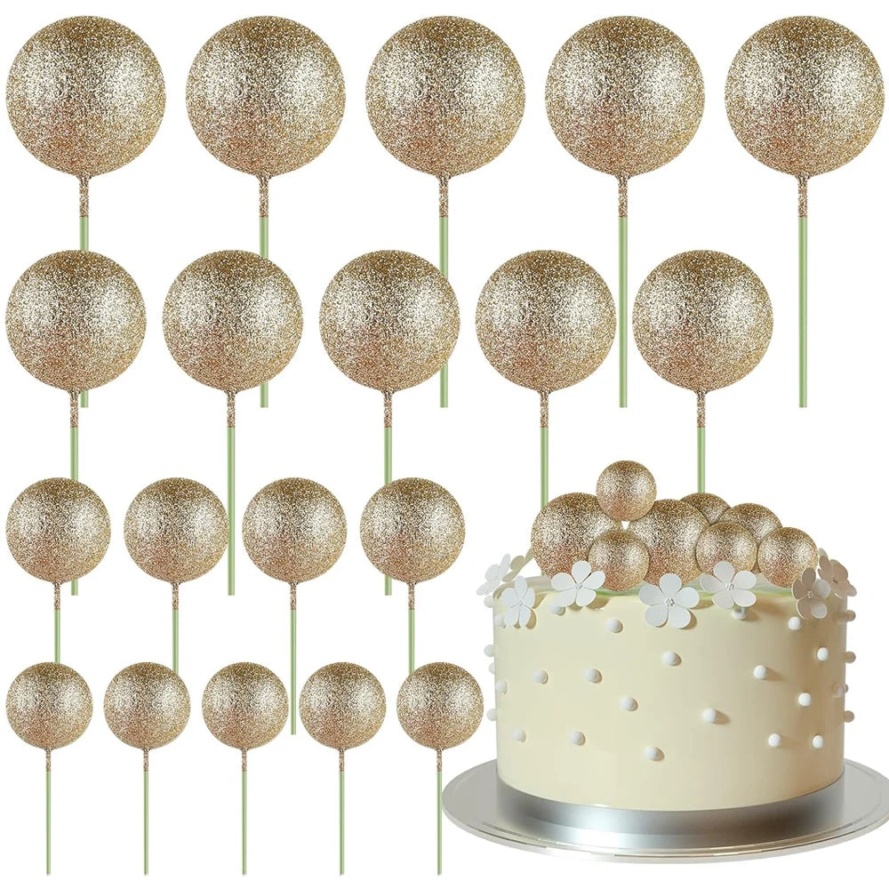 Cake topper | Petits ballons multicolores | lot de 20 pièces