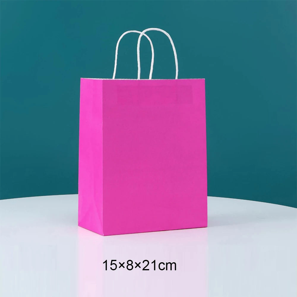 Sac en Papier Cadeau Coloré avec Poignées | Lot de 10, 20 ou 30