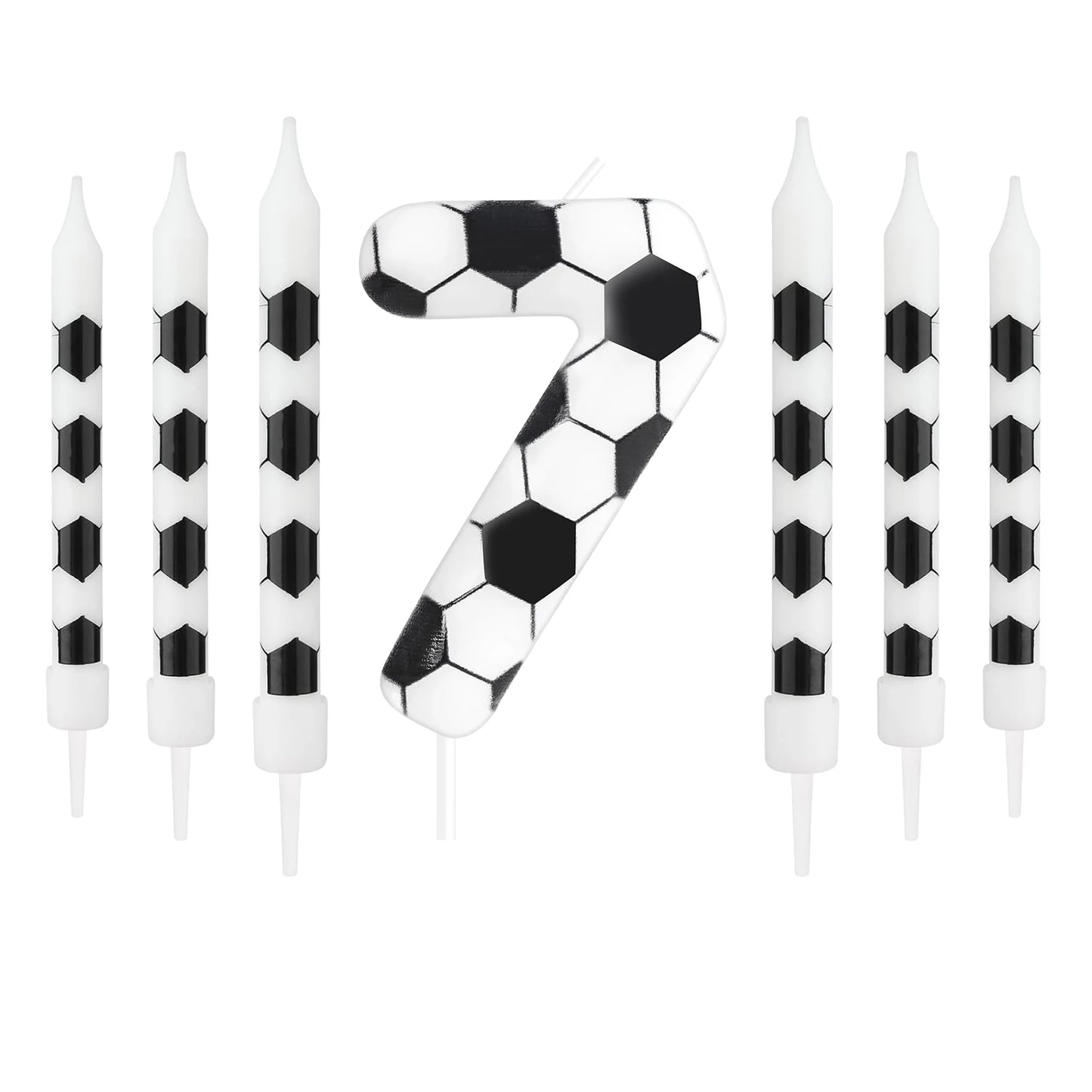 7pcs Birthday Candles Soccer Sport-Theme Birthday Party Decorations, Birthday Cake Candles for Boys Girls Kids Party Supplies