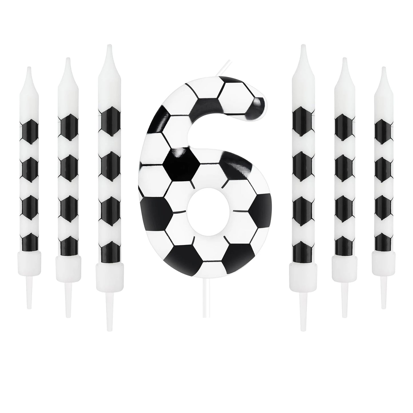7pcs Birthday Candles Soccer Sport-Theme Birthday Party Decorations, Birthday Cake Candles for Boys Girls Kids Party Supplies