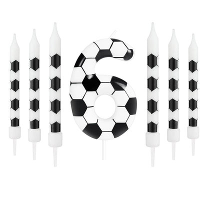 7pcs Birthday Candles Soccer Sport-Theme Birthday Party Decorations, Birthday Cake Candles for Boys Girls Kids Party Supplies