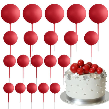 Cake topper | Petits ballons multicolores | lot de 20 pièces